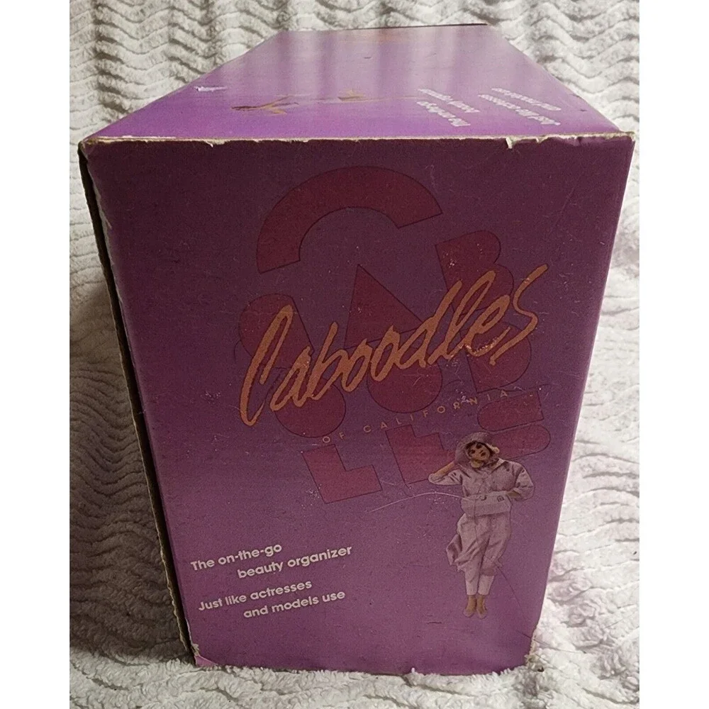RareNIB Vintage 80s CABOODLES MakeUpCosmeticStorage PURPLE w/Tray &Orig BOX Vhtf